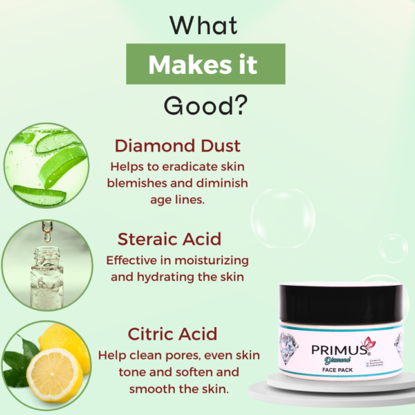 Copy of Copy of Copy of Aloe vera Extract (5) Primus Diamond Face Pack 200 gram