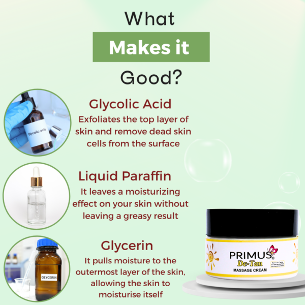 Primus De-tan Massage Cream (200gm)