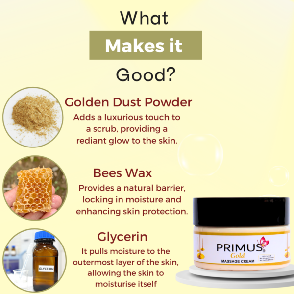 Primus Gold Massage Cream 200 gram