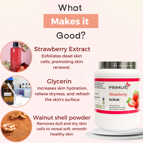Primus Strawberry Massage Scrub (800gram)