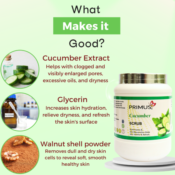 Copy of Copy of Copy of Copy of Copy of Copy of Copy of Aloe vera Extract Primus Cucumber Massage Scrub (800gram)