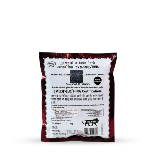 Copy of Copy of Copy of Untitled Design Everplus Natural Burgundy Hina Powder (pack of 10) / 10 x 40 Grams