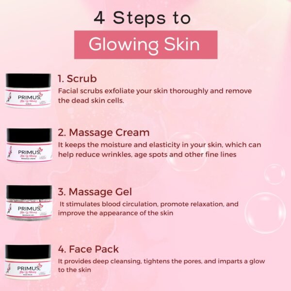 4 steps Primus Skin Whitening Tower Facial kit 4 Steps (800gm)