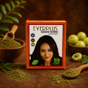 Everplus Brown Henna Powder Hair Color (10gm X 12Pouches)