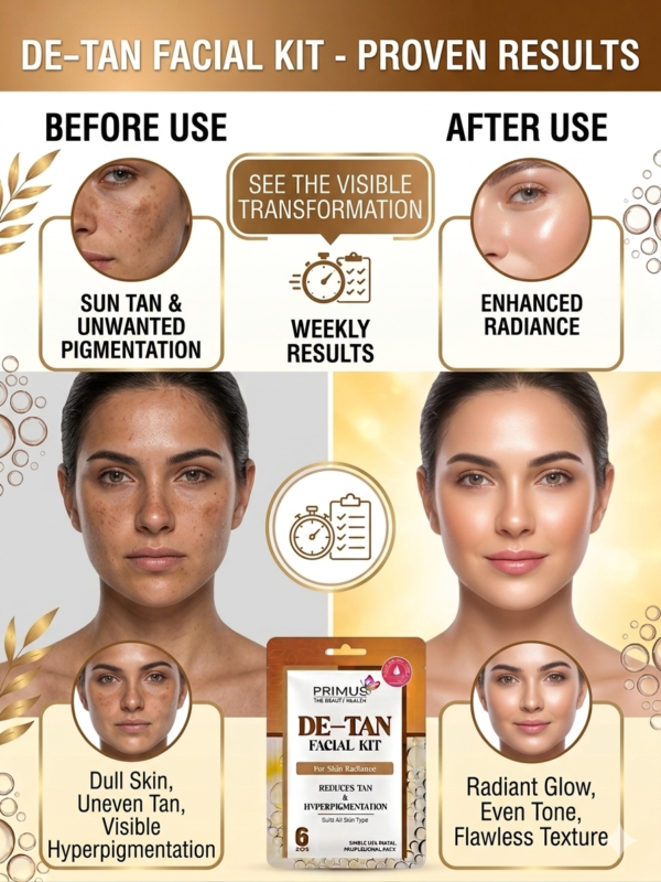 Primus De-Tan 6 Steps Facial Kit (43gm)