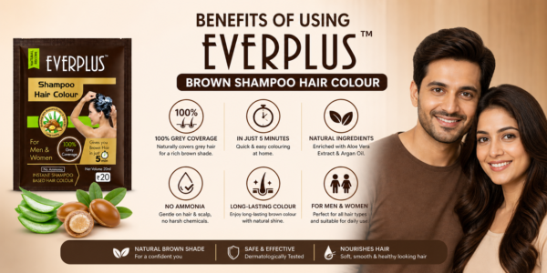 Everplus Instant Hair Colour Shampoo Brown (Pack of 20)