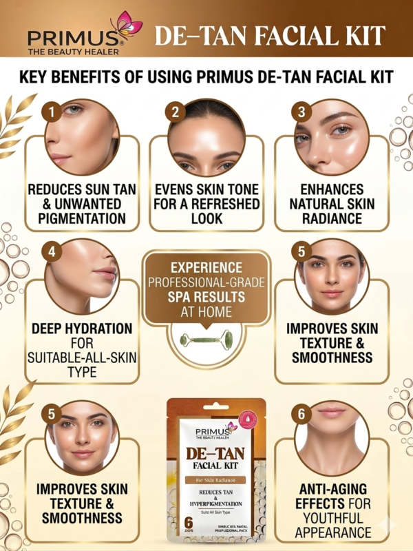 Primus De-Tan 6 Steps Facial Kit (43gm)