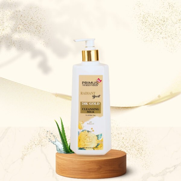 1.FRONT DESIGN Primus 24K Gold Cleansing Milk – Luxurious Gold Infused Gentle Cleanser 500 ML