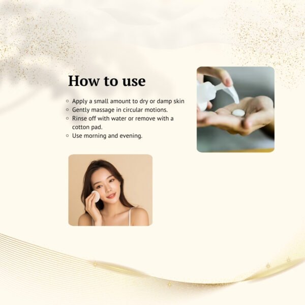 2.How to use Primus 24K Gold Cleansing Milk – Luxurious Gold Infused Gentle Cleanser 500 ML