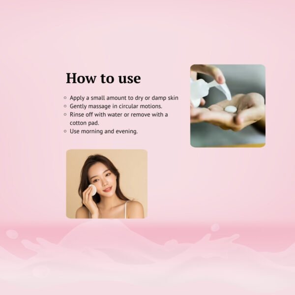 3.How to use Primus Rosario Cleansing Milk – Gentle Daily Face Cleanser & Glowing Skin 500 ML