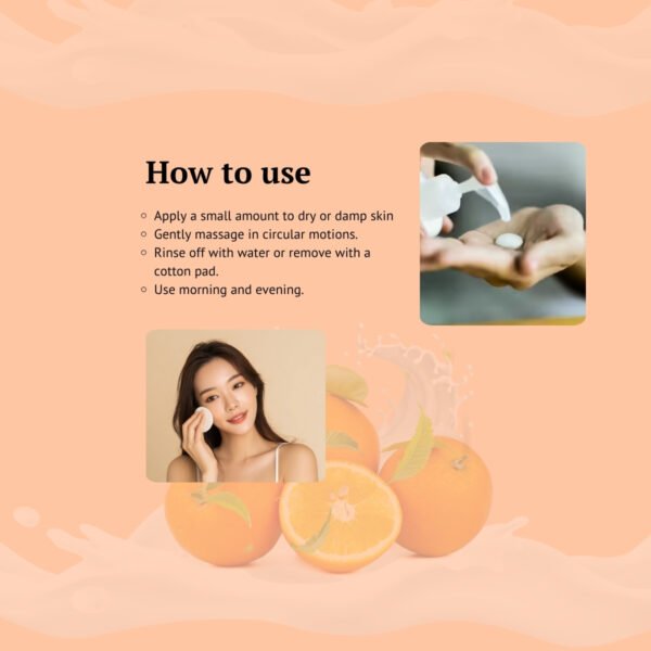 3.How to use Primus Vitamin C Cleansing Milk – Brightening, Gentle Face Cleanser 500 ML