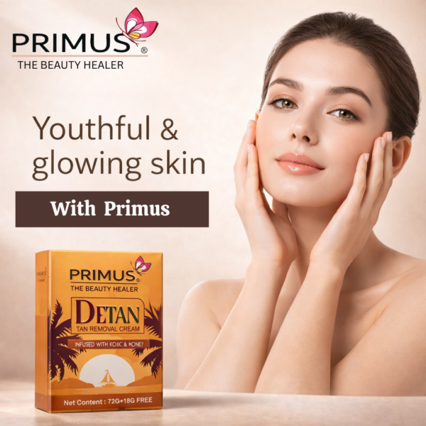 Primus De-tan Tan Removal Cream sachet Pack of 6 (72gm)