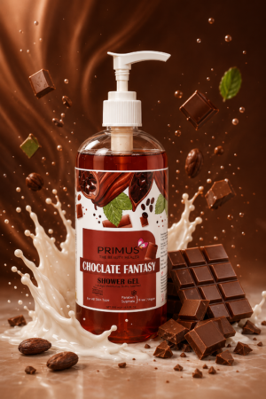 chocolate fantasy shower gel Primus Chocolate Shower Gel - Luxurious Moisturizing Body Wash for Dry, Dull Skin | Rich Cocoa Fragrance | Hydrating Formula | All Skin Types | 500ML