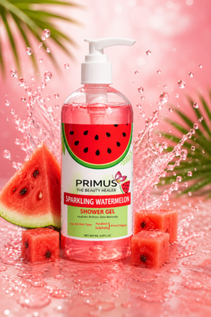 Primus Watermelon Shower Gel - Refreshing Hydrating Body Wash for Soft, Smooth & Glowing Skin | Fruity Fragrance | Daily Use | All Skin Types | 500ML