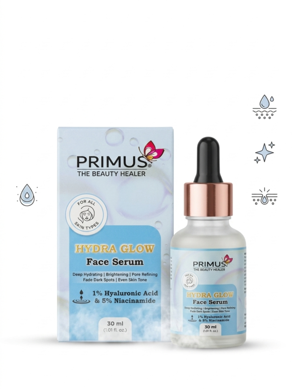 Primus Hydra Glow Face Serum – Hydrating & Radiance Boosting Face Serum (30ml)