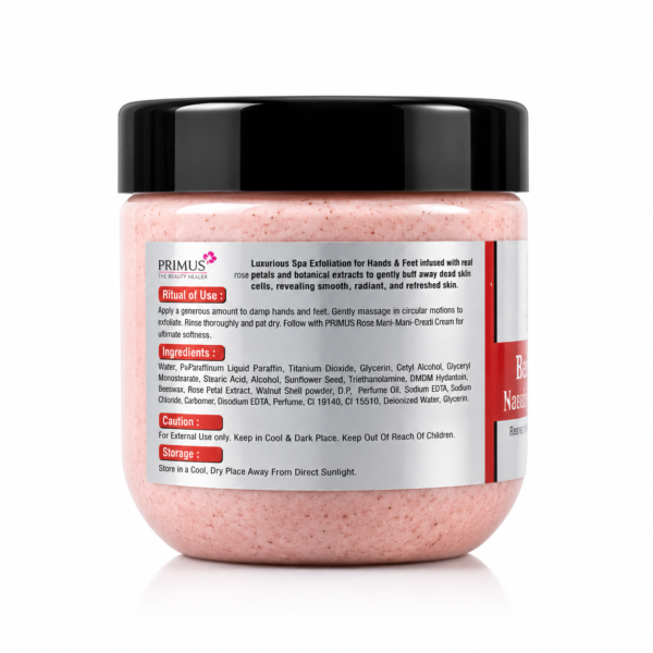 Primus Rosario Mani-Pedi Scrub (400gm) – Salon-Style Hand & Foot Care Scrub for Smooth, Refreshed Skin