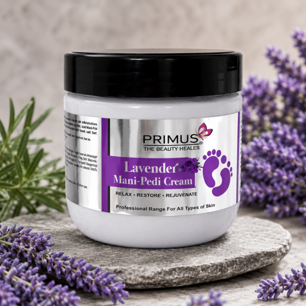 Primus Lavender Mani-Pedi Cream (400gm) – Intensive Moisturizing Cream for Soft, Smooth & Refreshed Hands and Feet