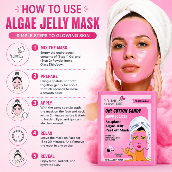 03E85A2C-893C-4F4B-90A6-915F3846871D Primus Cotton Candy Algae Jelly Peel Off Mask | Hydrating Hydro jelly Face Mask (125g)