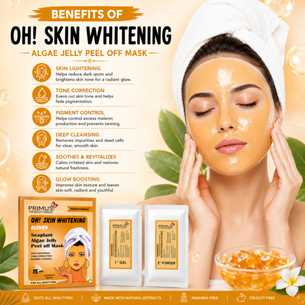 2ED47E9E-3C92-4862-BD8D-36134E4489E5 Primus Skin Whitening Algae Jelly Peel Off Mask | Brightening & Pigmentation Care Hydro jelly Face Mask (125g)