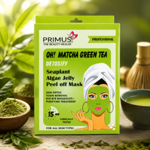 7A942FBF-0D63-4744-AE5C-1395A4ABCC7F Primus Matcha Green Tea Algae Jelly Peel Off Mask | Detox & Acne Care Hydro jelly Face Mask (125g)