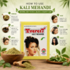 Everest Kali Mehandi Natural Black Herbal Hair Color Powder| Henna Hair Color for Soft, Strong & Shiny Hair( Pack of 4 box -24pouches)