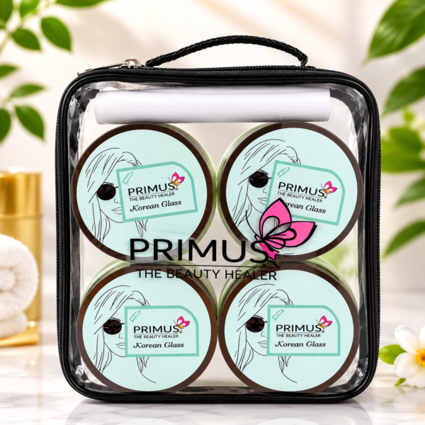 Primus Korean Glass 5 Steps Facial Kit – Instant Glow, Brightening & Hydrating Facial Kit for All Skin Types (1100gm)