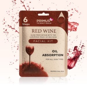 Primus Wine facial kit Primus Red Wine 6-Step Facial Kit | Antioxidant Facial Kit for Glowing & Youthful Skin (53gm)