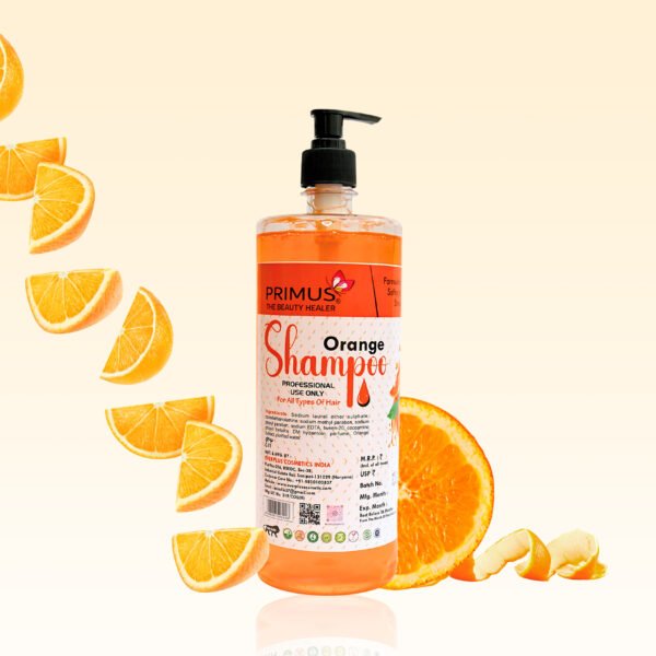 Primus Orange Shampoo – Vitamin C Enriched Nourishing & Strengthening Shampoo for Soft, Shiny & Healthy Hair | For All Hair Types (1000ml)