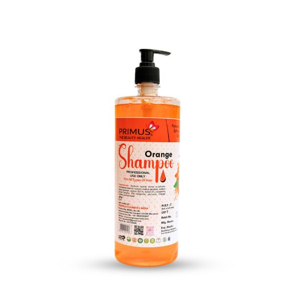 Primus Orange Shampoo – Vitamin C Enriched Nourishing & Strengthening Shampoo for Soft, Shiny & Healthy Hair | For All Hair Types (1000ml)