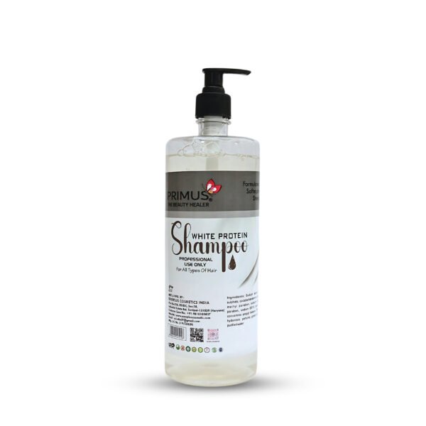 Primus protein shampoo front Primus White Protein Shampoo – Protein-Enriched Nourishing & Strengthening Shampoo for Soft, Smooth & Healthy Hair | For All Hair Types (1000ml)