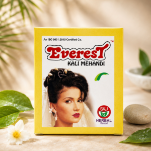 a68e892f-d9a5-4f85-bc49-7eb632fa0637 Everest Kali Mehandi Natural Black Herbal Hair Color Powder| Henna Hair Color for Soft, Strong & Shiny Hair( Pack of 4 box -24pouches)